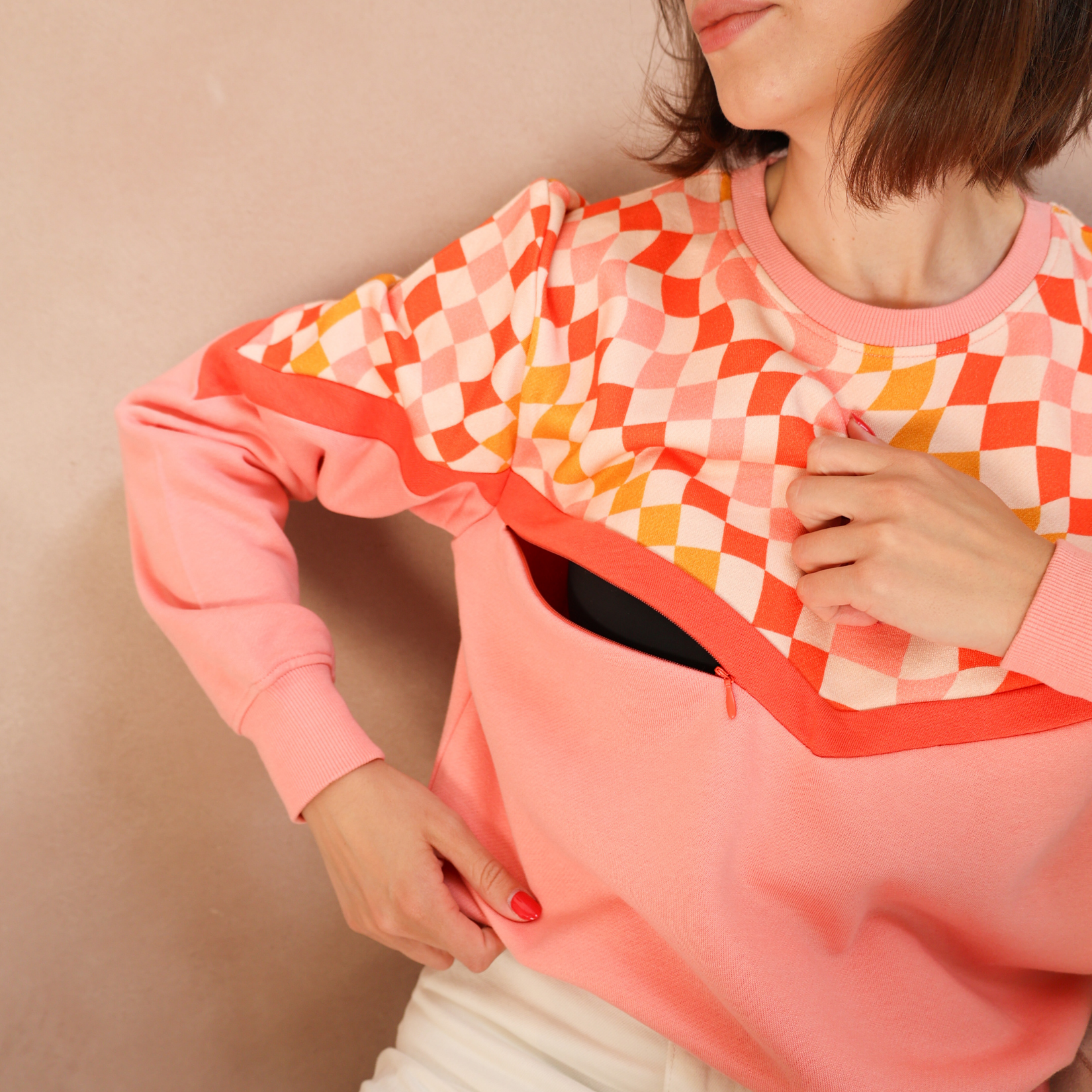 Breastfeeding Sweatshirt - Retro Sunset