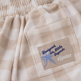 Gingham Adventure Pants Oatmeal