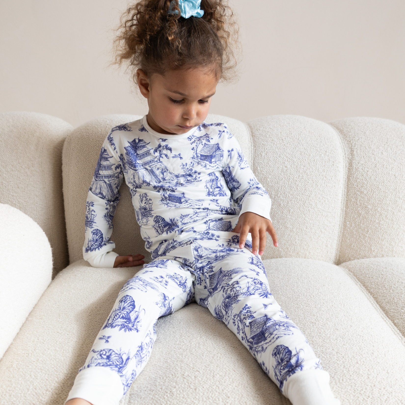 Kinder-PJ-Set Toile de Jouy