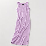 St Tropez Ribbed Breastfeeding Dress Lilac