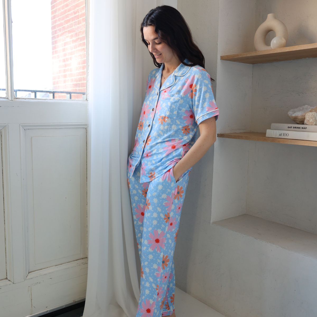 Pyjama long en bambou pour femme - Daisy