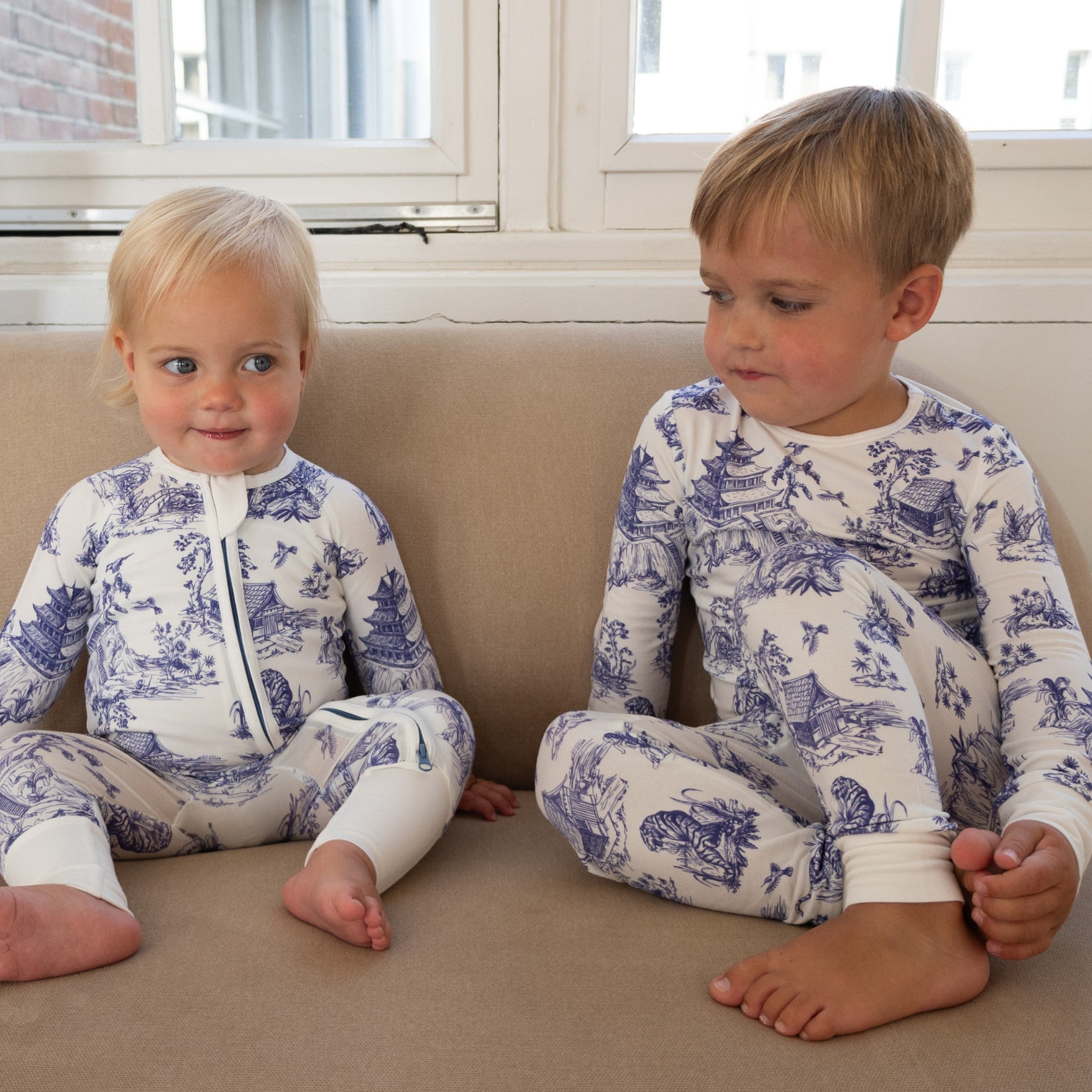 Kinder PJ Set Toile de Jouy