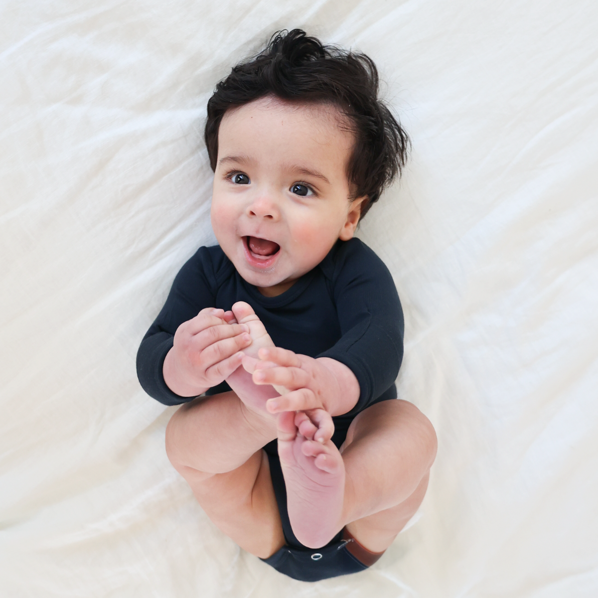 Long-sleeve Body Suit Navy Blue