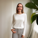 Still-T-Shirt mit langen Ärmeln Weiß