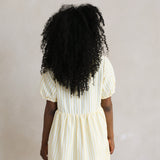 Breastfeeding Mini Balloon Sleeve Dress Yellow