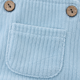 Puhtaasta Ribbed puuvillasta valmistetut haalarit, siniset