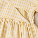 Breastfeeding Mini Balloon Sleeve Dress Yellow