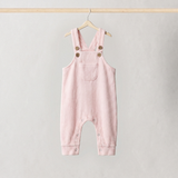 Dungarees i ren ribbet bomuld, lyserød