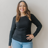 Breastfeeding Ribbed أعلى الأسود