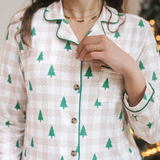 Ladies Pyjamas Set Evergreen Gingham