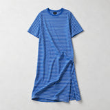 Striped Breastfeeding Dress Blue / White