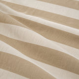 Striped Breastfeeding Dress Beige / White