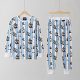 Børnepyjamas med Asterix og Obelix-striber