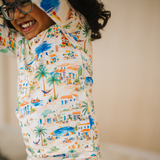 Children's PJ Coastal Town