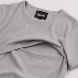 Ruched Breastfeeding Tee Grey Marl