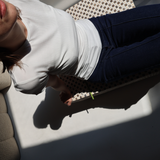 Ruched Breastfeeding Tee White