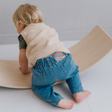 Gilet in cotone lavorato a maglia Beige