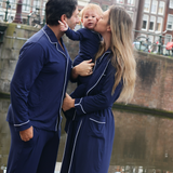 Women's Navy Heritage Bamboo Robe