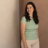 Ruched Breastfeeding Tee Sage Green