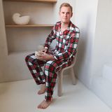 Heren pyjama met ruitmotief