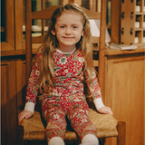 طقم بيجامة أطفال ويليام موريس للأطفال ستروبيري ثيف أحمر