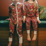 طقم بيجامة أطفال ويليام موريس للأطفال ستروبيري ثيف أحمر