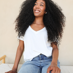 Breastfeeding T-Shirt V-Neck White