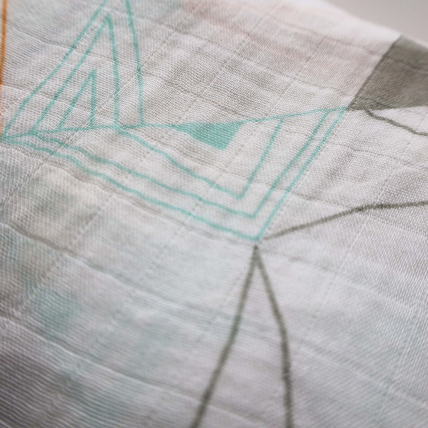 Geometric Large Muslin Blanket