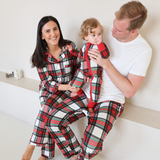 Heren tartan dromen pyjama t-shirt set