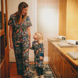 طقم بيجامة أطفال ويليام موريس بيجامة أطفال سارق الفراولة أزرق داكن