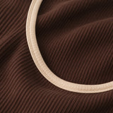 St Tropez Ribbed Breastfeeding Dress Chocolate