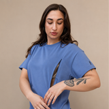 Oversized Breastfeeding Tee Blue
