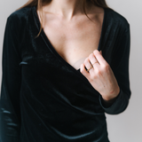 Paris Borstvoeding Fluwelen Jurk Zwart