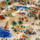 Children's PJ Coastal Town