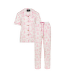 Ladies Pyjamas Set Pink Toile de Jouy