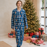 Mens PJ Long Sleeve Merry Mutt Plaid