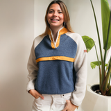 صوف للرضاعة الطبيعية أزرق ريترو أزرق