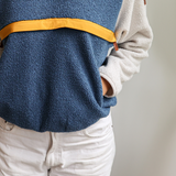 صوف للرضاعة الطبيعية أزرق ريترو أزرق