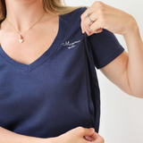 تي شيرت الرضاعة الطبيعية ماما ميا