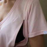 Breastfeeding T-Shirt V-Neck Pink