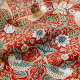 William Morris Ladies Pyjamas Set Strawberry Thief Red