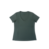 Borstvoeding T-shirt V-hals Bosgroen