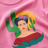 Oversized Kid's T-Shirt Pink Frida