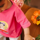Oversized Kid's T-Shirt Pink Frida