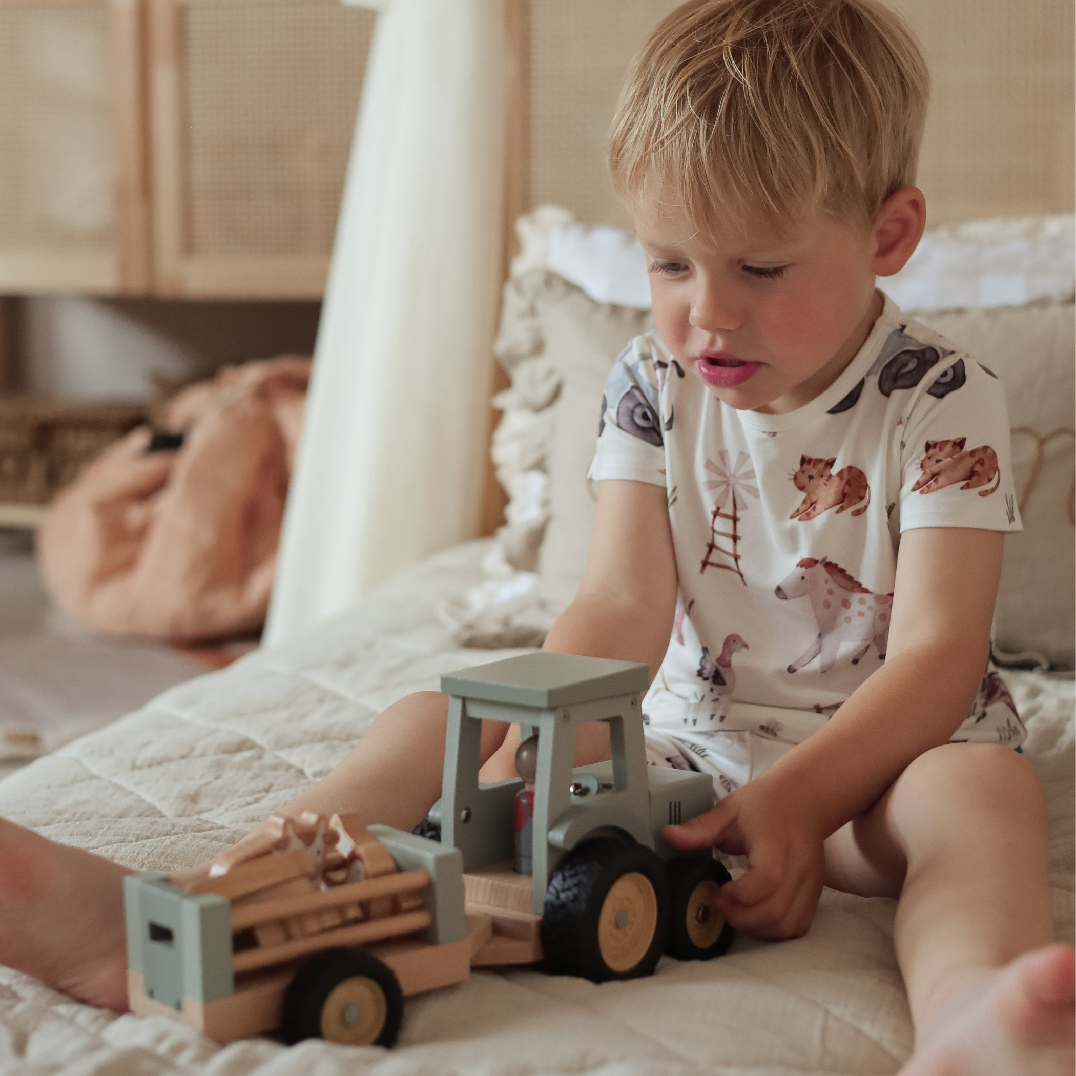 Enfants Shortie PJ Set Farmyard