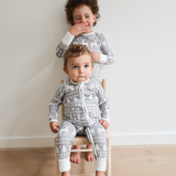 Ensemble de pyjamas pour enfants Grey Fair Isle