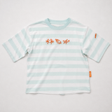 Oversized Kid's T-Shirt Striped Seafoam Shells