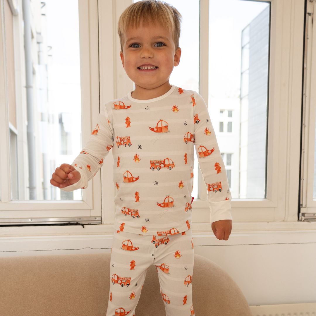 Ensemble de pyjamas pour enfants camion de pompiers