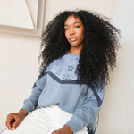 Breastfeeding Sweatshirt - Blue Floral