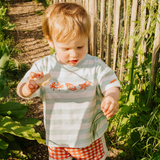 Oversized Kid's T-Shirt Striped Seafoam Shells